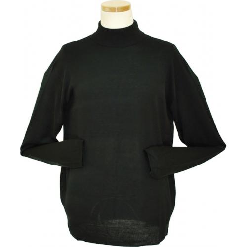 Pronti Black Mock-Neck Sweater S3560